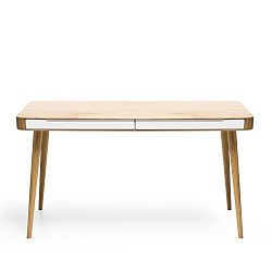 Pracovní stůl z dubového dřeva Gazzda Ena, 140 x 60 x 75 cm