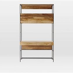 Pracovní stůl z mangového dřeva s úložným prostorem Massive Home Jenny