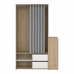 Předsíňová sestava v dekoru dubu v bílo-přírodní barvě Kit – Tvilum