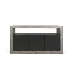 Příborník v betonovém dekoru TemaHome Detroit, 156 x 80 cm