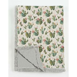 Přikrývka z mikrovlákna Really Nice Things Cactus Pattern, 130 x 170 cm