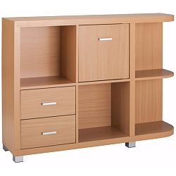 Přírodní knihovna s dvířky a 2 zásuvkami Støraa Morisson