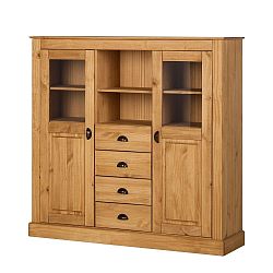 Přírodní příborník se 4 zásuvkami z borovicového dřeva Støraa Tommy