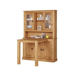 Přírodní příborník se stolem z borovicového dřeva Støraa Tommy