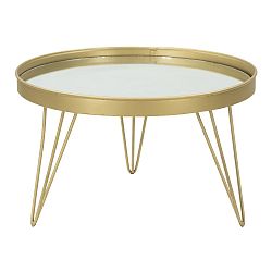 Příruční servírovací podnos ve zlaté barvě na nožkách Mauro Ferretti, ⌀ 36,5 cm