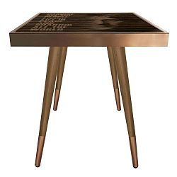 Příruční stolek Caresso John Lennon Square, 45 x 45 cm