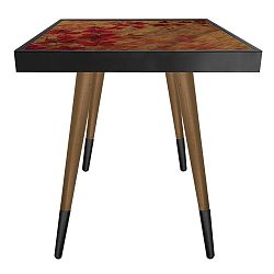 Příruční stolek Caresso Red Leafes Square, 45 x 45 cm