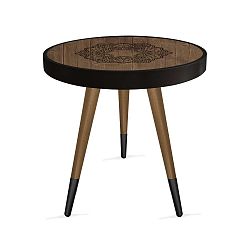 Příruční stolek Rassino Oriental Wood Circle, ⌀ 45 cm