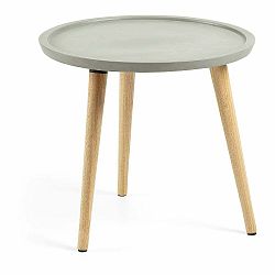 Příruční stolek s cementovou deskou Kave Home Livy