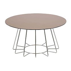 Příruční stolek s deskou ze zrcadlového skla Actona Casia, ⌀ 80 cm