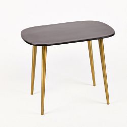 Příruční stolek s hnědou deskou ze smaltu Simla Dia