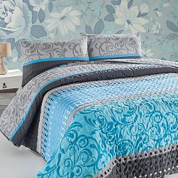 Prošívaný lehký přehoz s povlaky na polštáře Wayne, 200 x 220 cm