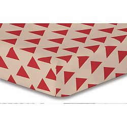 Prostěradlo z mikrovlákna DecoKing Hypnosis Triangles Cintia, 140 x 200 cm
