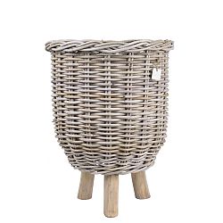 Proutěný ratanový koš s úložným prostorem na nohách Ego Dekor Taal, výška 54,5 cm