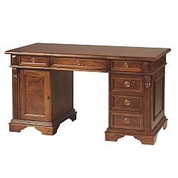 Psací stůl Folke v dekoru ořechového dřeva Mozart Figaro, délka 142 cm