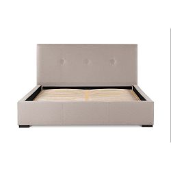 Pudrově růžová dvoulůžková postel s úložným prostorem Guy Laroche Home Serenity, 140 x 200 cm