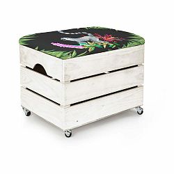 Puf s kolečky a úložným prostorem Madre Selva Lemur