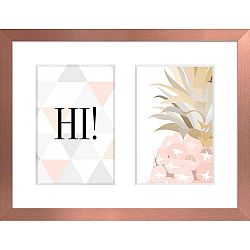 Rám na fotografii v měděné barvě Styler Sanremo, 46 x 23 cm