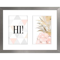 Rám na fotografii v šedé barvě Styler Sanremo, 46 x 23 cm