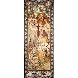 Reprodukce obrazu Alfons Mucha - Maud Adams as Joan of Arc, 30 x 80 cm