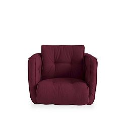 Rozkládací křeslo s tmavě červeným potahem Karup Design Dice Bordeaux