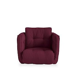 Rozkládací křeslo s tmavě červeným potahem Karup Dice