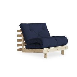 Rozkládací křeslo s tmavě modrým potahem Karup Roots Raw