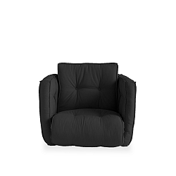 Rozkládací křeslo s tmavě šedým potahem Karup Dice