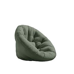 Rozkládací křeslo se zeleným potahem Karup Design Nest Olive Green