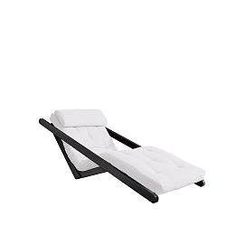 Rozkládací lenoška se světle béžovým potahem Karup Figo Black