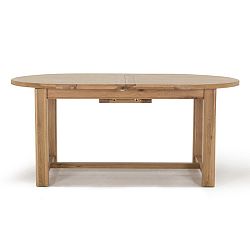 Rozkládací oválný jídelní stůl z dubového dřeva VIDA Living Breeze, délka 2,2 m