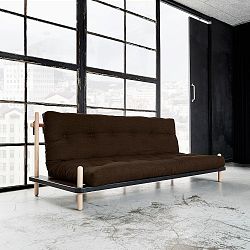 Rozkládací pohovka Karup Point, Black/Raw Beech/Choco Brown