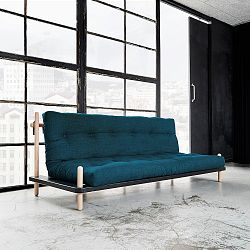 Rozkládací pohovka Karup Point, Black/Raw Beech/Deep Blue