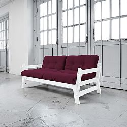 Rozkládací pohovka Karup Step White/Light Bordeaux