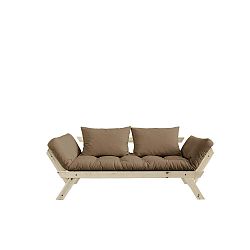 Rozkládací pohovka s hnědým potahem Karup Design Bebop Natural/Mocca