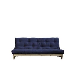 Rozkládací pohovka s tmavě modrým potahem Karup Fresh Natural