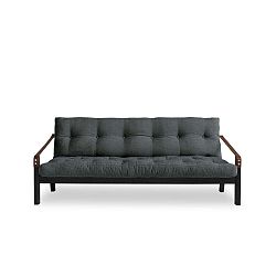 Rozkládací pohovka s tmavě šedým potahem Karup Design Poetry Black/Slate Grey