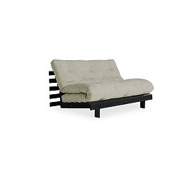 Rozkládací pohovka se lněným potahem Karup Roots Black