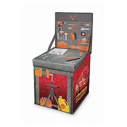 Rozkládací úložný box s hracím stolkem Domopak Cars