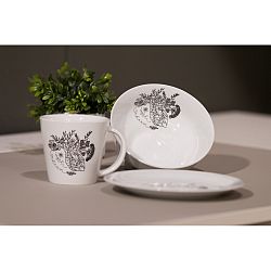 Ručně dekorovaná miska z karlovarského porcelánu s motivem Mysli srdcem od Jitky Tomanové pro KlokArt