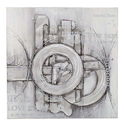 Ručně malovaný nástěnný obraz Mauro Ferretti Dipinto Su Tela Bolts A, 100 x 100 cm