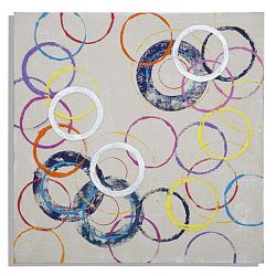 Ručně malovaný obraz Mauro Ferretti Circles, 80 x 80 cm