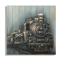 Ručně malovaný obraz Mauro Ferretti Train, 80 x 80 cm