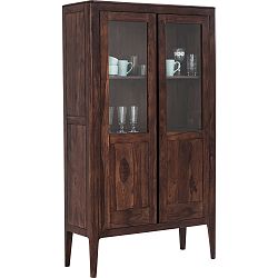 Ručně vyráběná dvoudveřová vitrína ze dřeva sheesham Kare Desgin Brooklyn Walnut