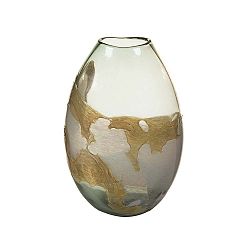 Ručně vyráběná křišťálová váza Santiago Pons Earth, výška 28 cm