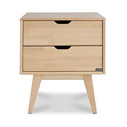 Ručně vyráběný noční stolek se 2 zásuvkami z masivního březového dřeva Kiteen Kolo