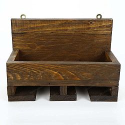 Ručně vyráběný stojan na víno a držák na skleničky z masivního dřeva Catalin Regina, 30 x 20 x 14 cm