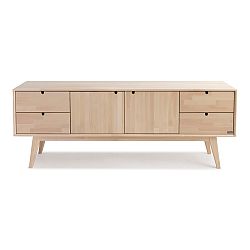 Ručně vyráběný TV stolek z masivního březového dřeva Kiteen Notte