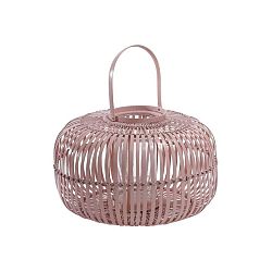 Růžová bambusová lucerna A Simple Mess Daun Pale Mauve, ⌀ 38 cm