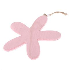 Růžová dřevěná závěsná dekorace Dakls So Cute Star